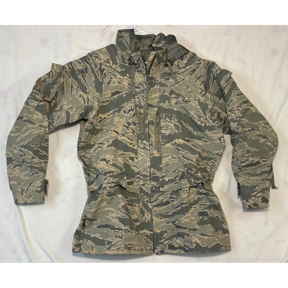 USAF APECS Parka Digital Tiger Stripe Camo Gore-Tex Jacket Med Regular Military